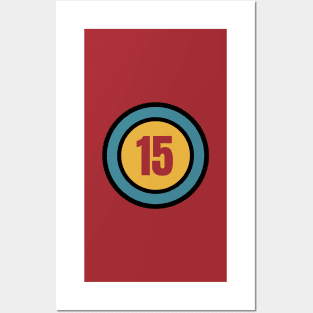 The Number 15 - fifteen - fifteenth Posters and Art